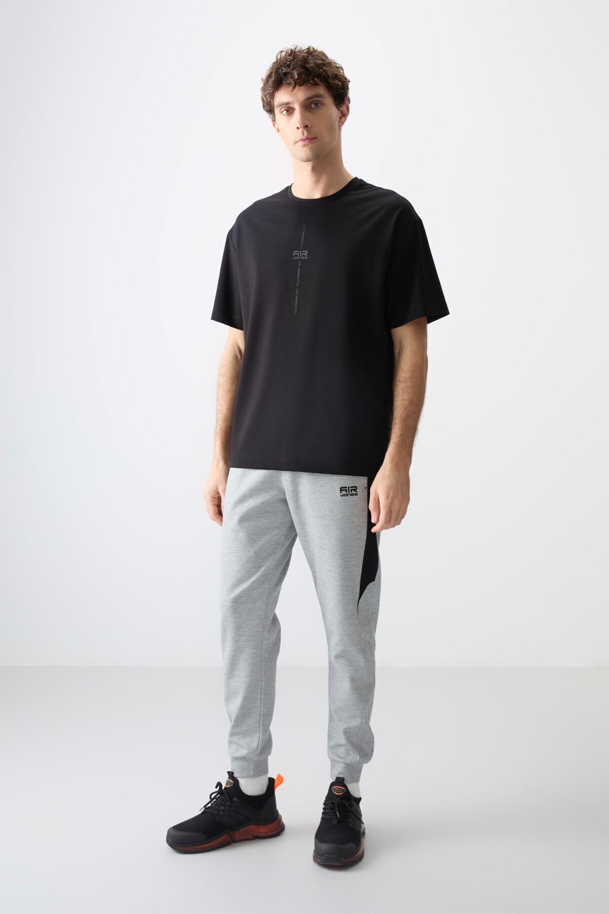 Black Cotton Thick Soft Textured Oversize Fit Printed Men's T-Shirt - 88373
