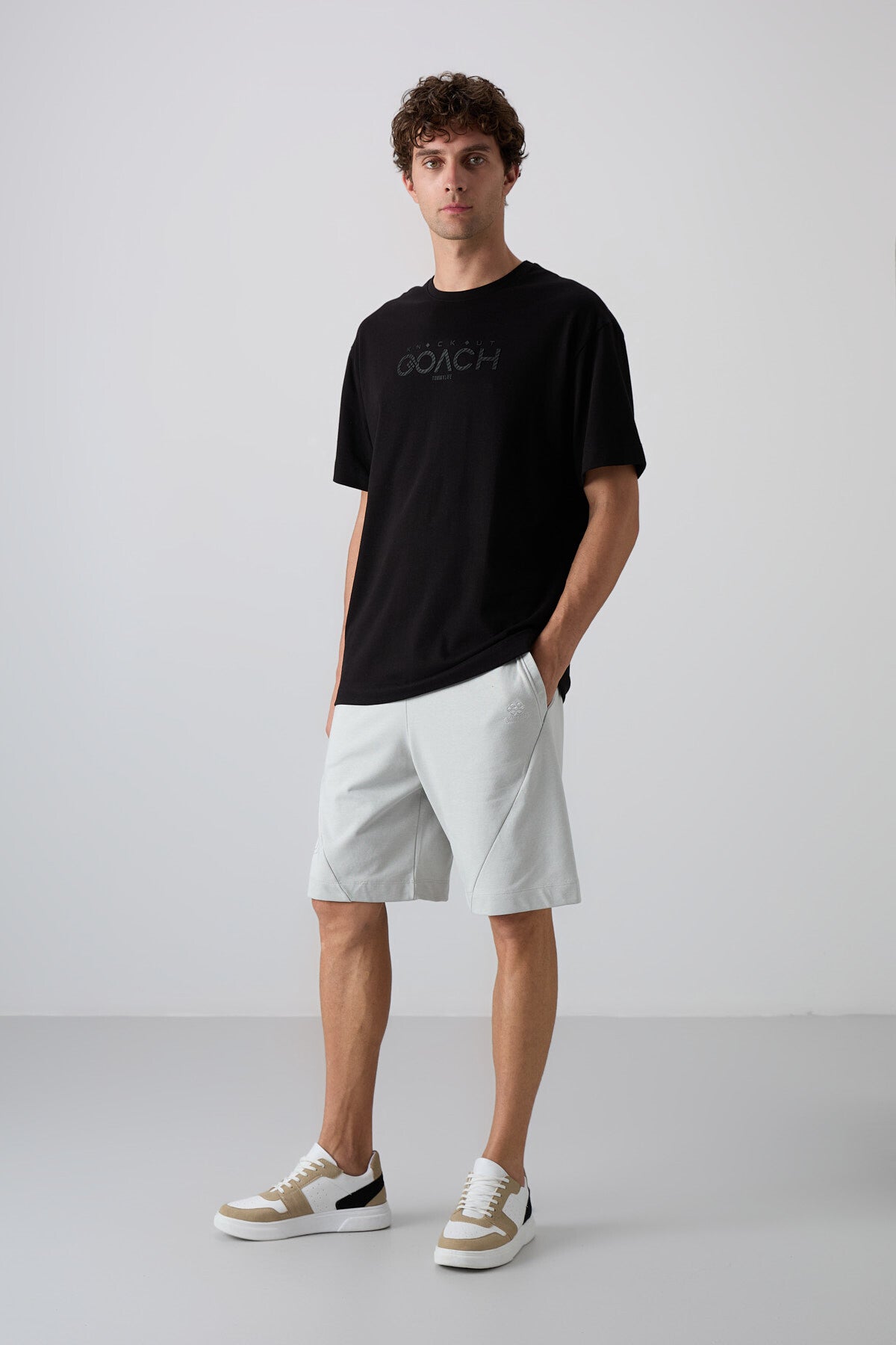 Black Cotton Thick Soft Textured Oversize Fit Printed Men's T-Shirt - 88329