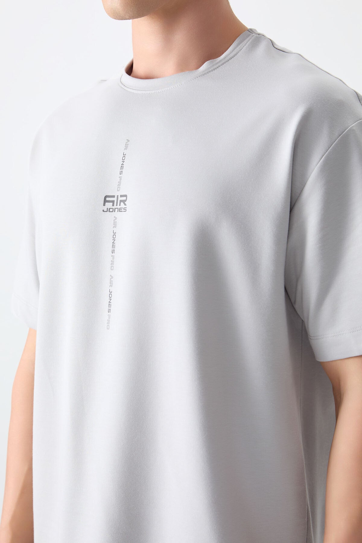 Stone Cotton Thick Soft Textured Oversize Fit Printed Men's T-Shirt - 88373