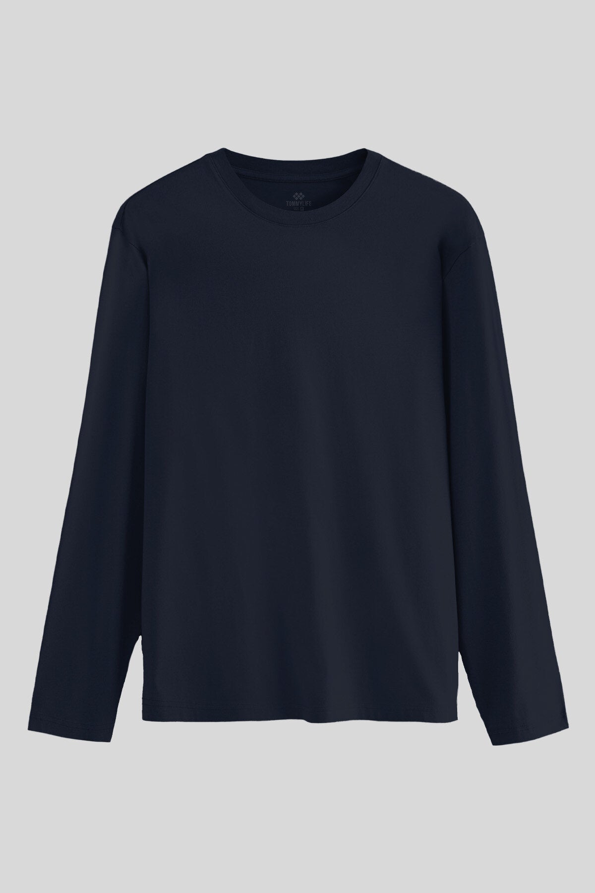 Navy Standard Fit Basic O Collar Sweatshirt for Men - 87997