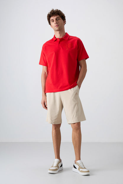 Cotton Thick Soft Textured Comfort Fit Printed Men's Shorts - 81264