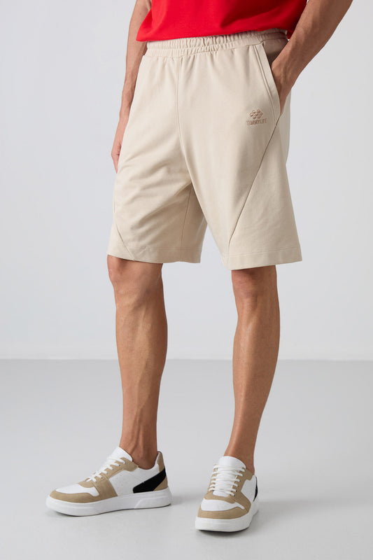 Cotton Thick Soft Textured Comfort Fit Printed Men's Shorts - 81264