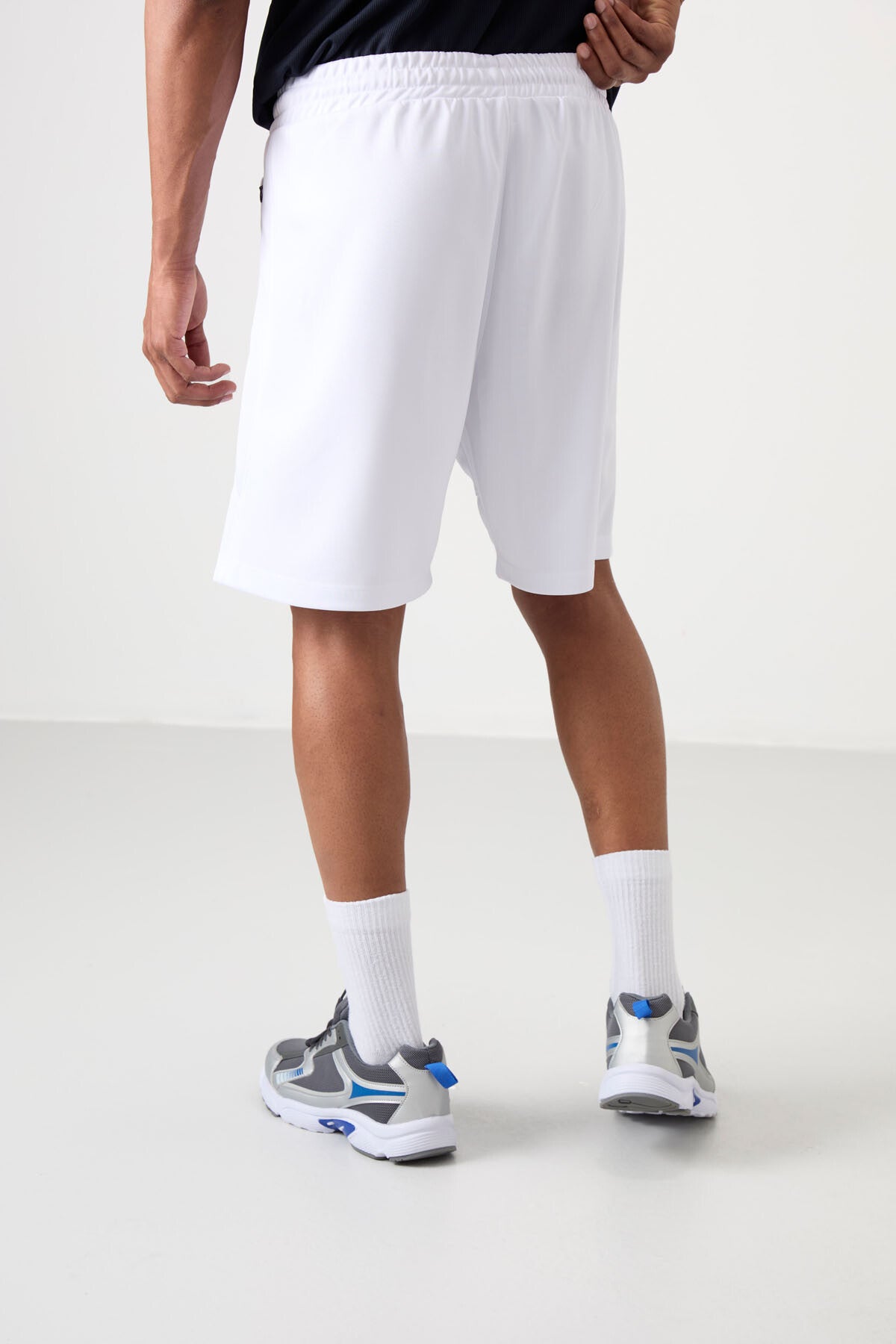 White Polyester Thick Soft Comfort Fit Men's Shorts - 81271