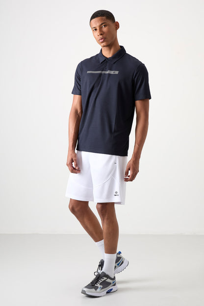 White Polyester Thick Soft Comfort Fit Men's Shorts - 81271