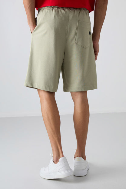 Cotton Blend Thick Soft Textured Comfort Fit Basic Men's Shorts - 81260