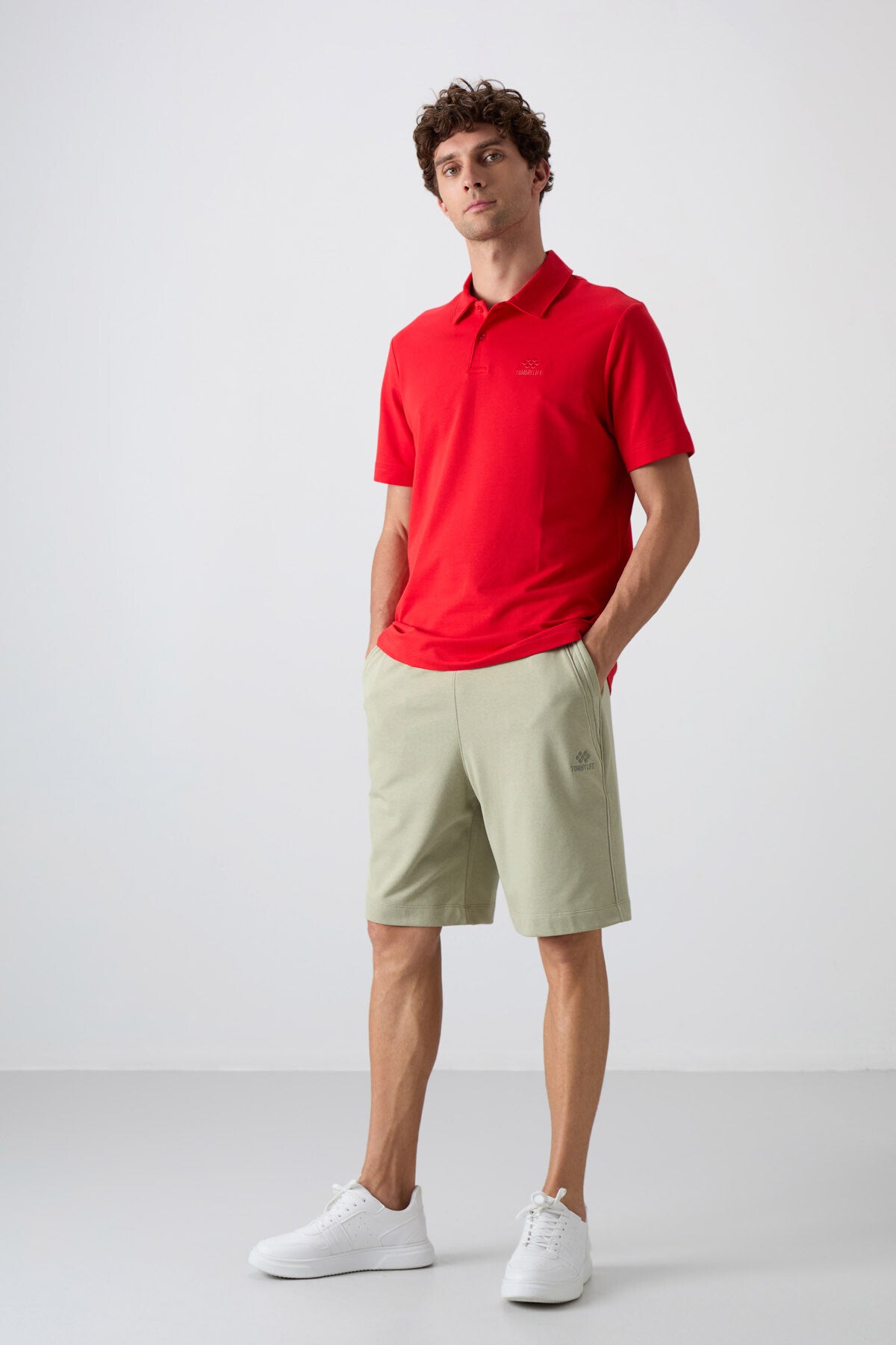 Cotton Blend Thick Soft Textured Comfort Fit Basic Men's Shorts - 81260