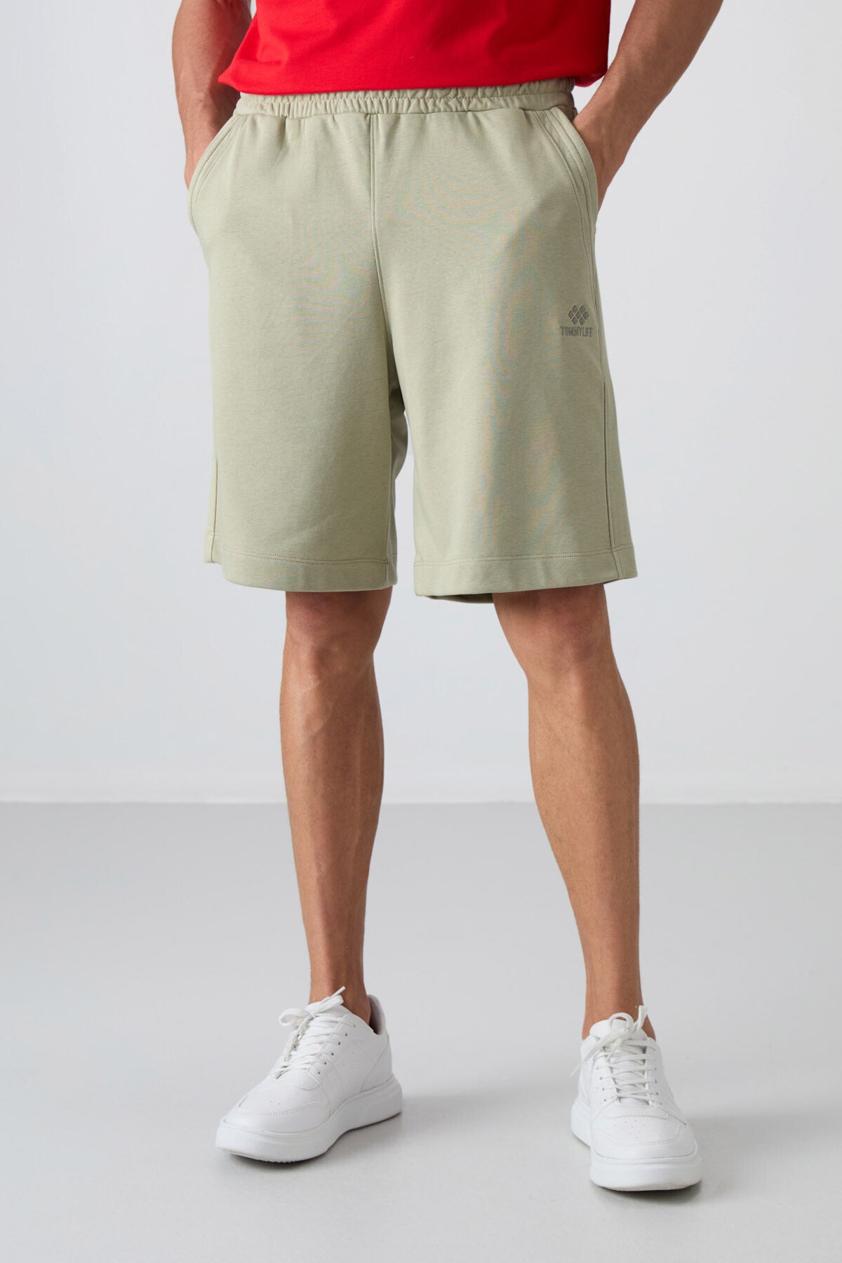 Cotton Blend Thick Soft Textured Comfort Fit Basic Men's Shorts - 81260