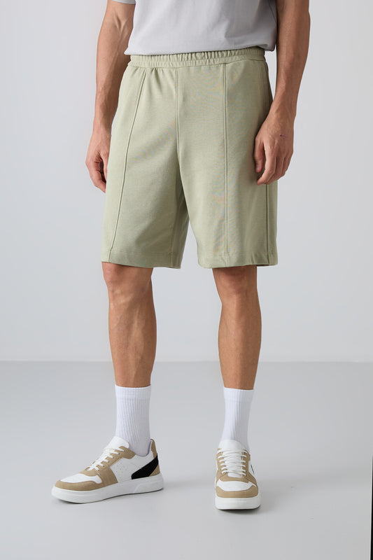 Cotton Padded Thick Soft Textured Comfort Fit Basic Men's Shorts - 81261