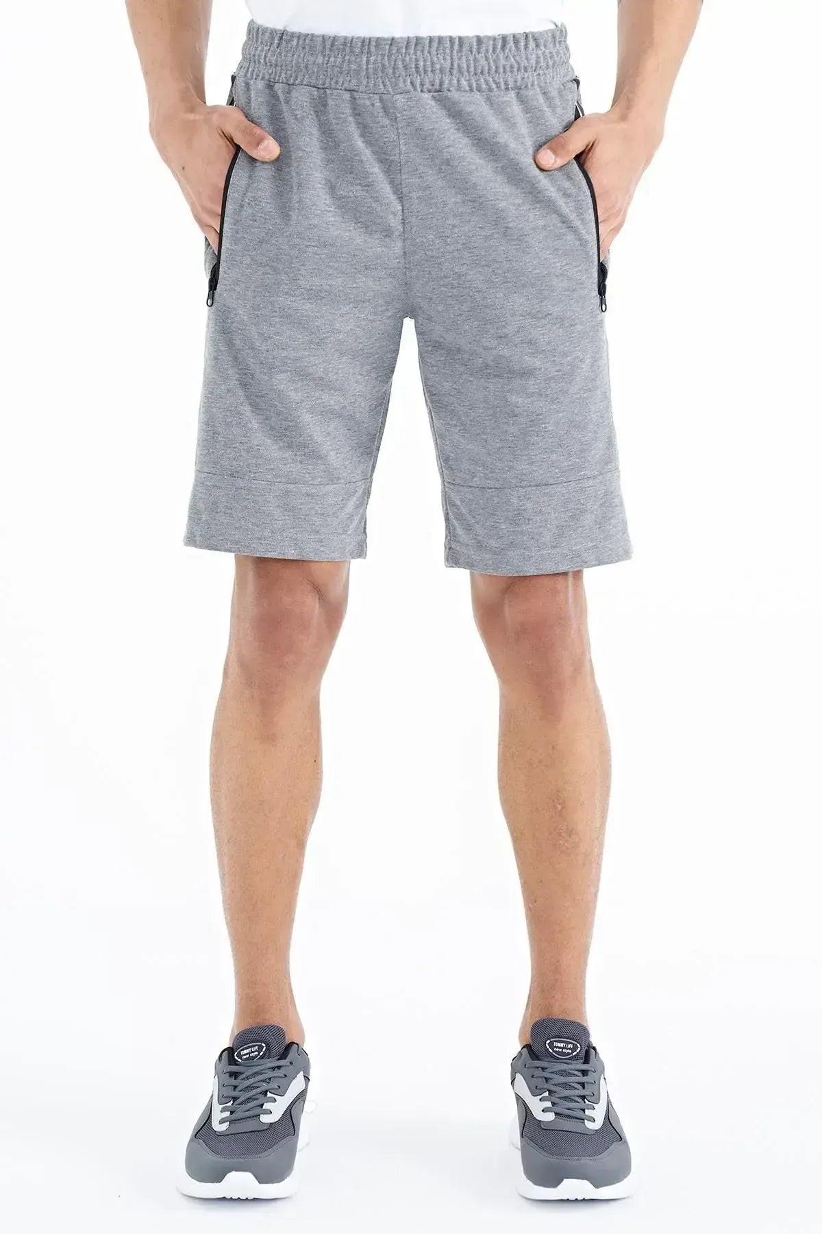 Clive Gray Melange Standard Fit Men's Shorts - 81249