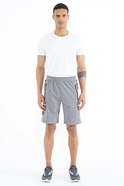 Clive Gray Melange Standard Fit Men's Shorts - 81249