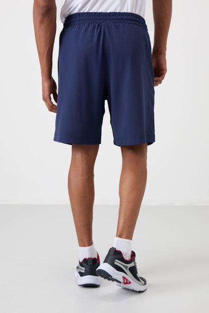 Indigo Polyester Thick Soft Comfort Fit Men's Shorts - 81268