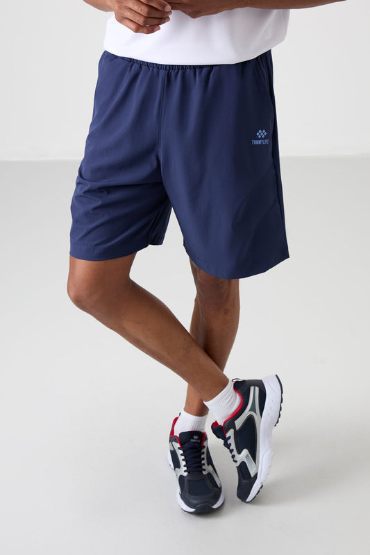 Indigo Polyester Thick Soft Comfort Fit Men's Shorts - 81268