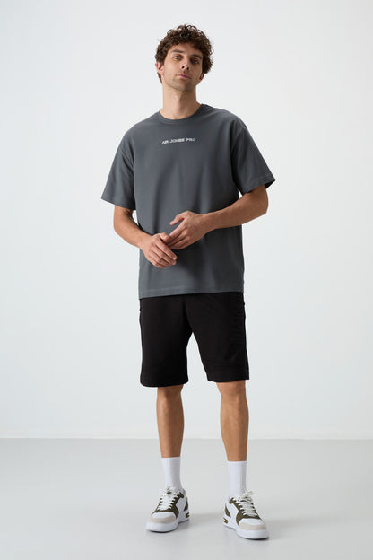 Black Cotton Thick Soft Textured Comfort Fit Printed Men's Shorts - 81265