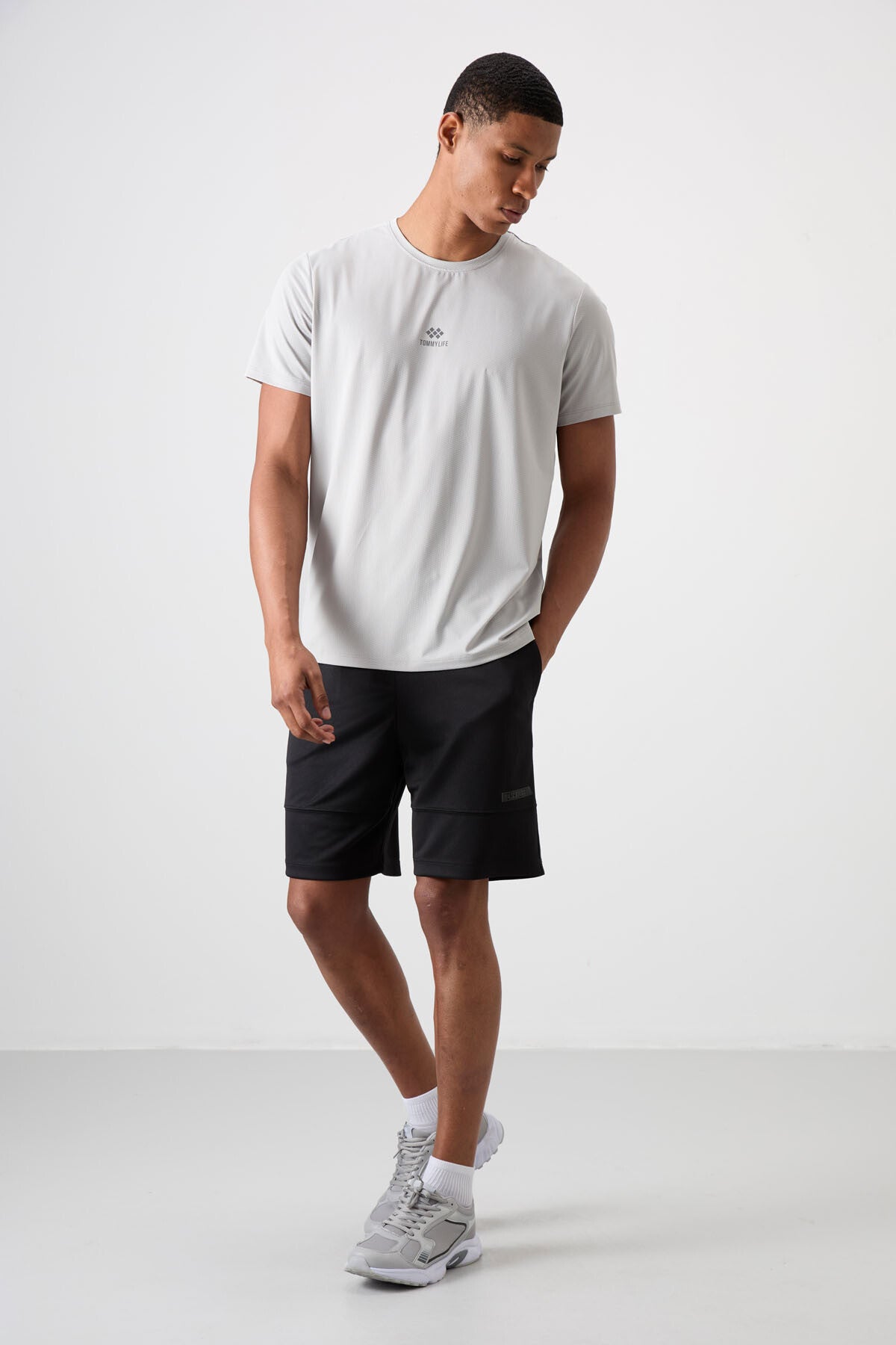 Black Polyester Thick Soft Comfort Fit Men's Shorts - 81272