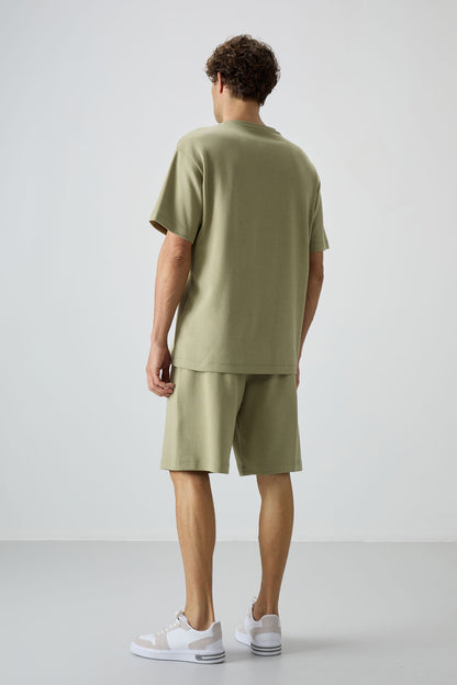 Oversize Fit Basic Men's Shorts Set - 85249
