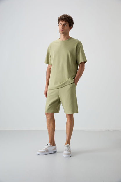 Oversize Fit Basic Men's Shorts Set - 85249