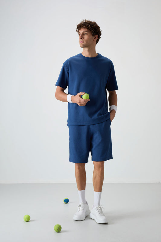 Parlament Cotton Thick Soft Textured Oversize Fit Basic Men's Shorts Set - 85249