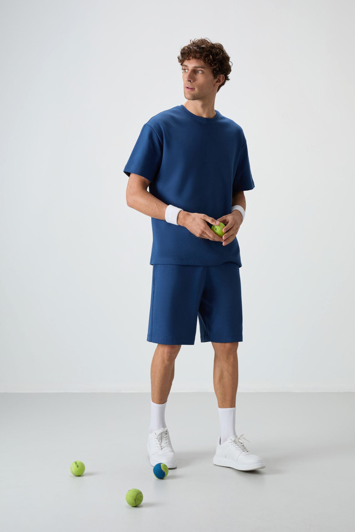 Parlament Cotton Thick Soft Textured Oversize Fit Basic Men's Shorts Set - 85249