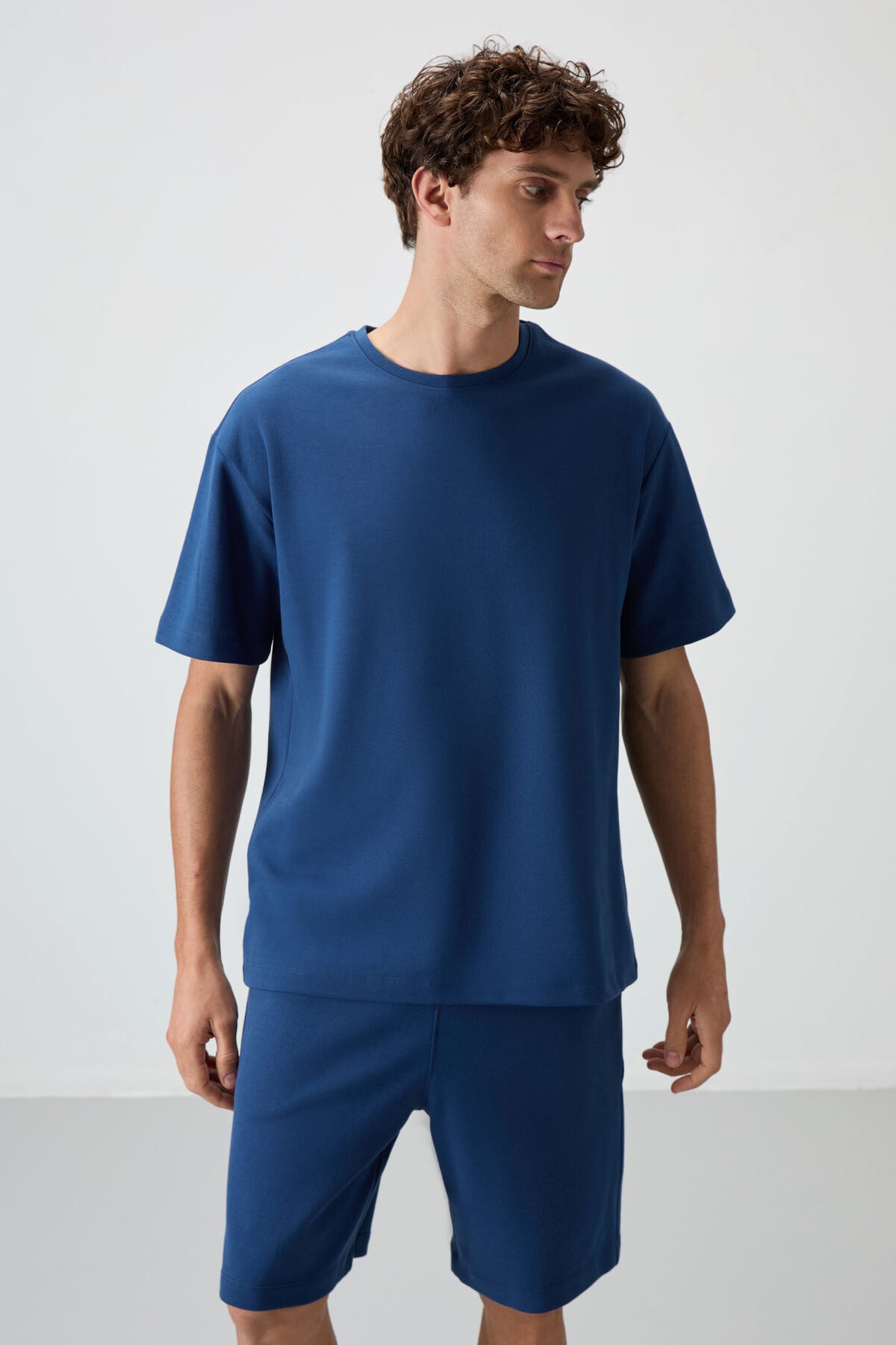 Parlament Cotton Thick Soft Textured Oversize Fit Basic Men's Shorts Set - 85249