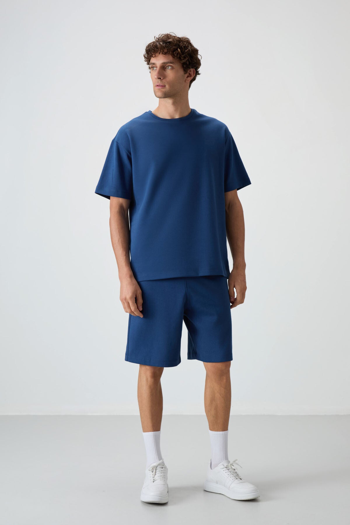 Parlament Cotton Thick Soft Textured Oversize Fit Basic Men's Shorts Set - 85249