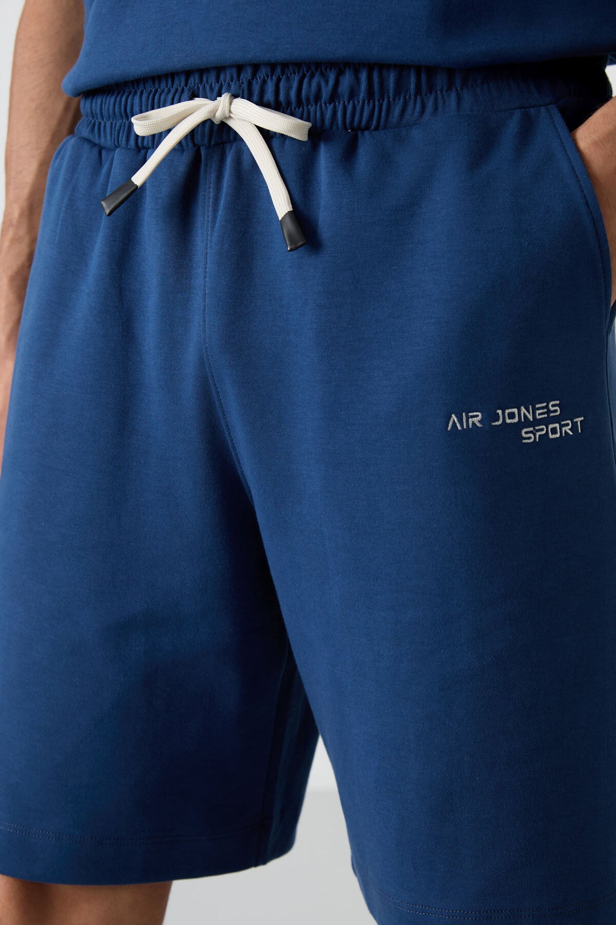 Parlament Cotton Thick Soft Textured Oversize Fit Embroidered Men's Shorts Set - 85250