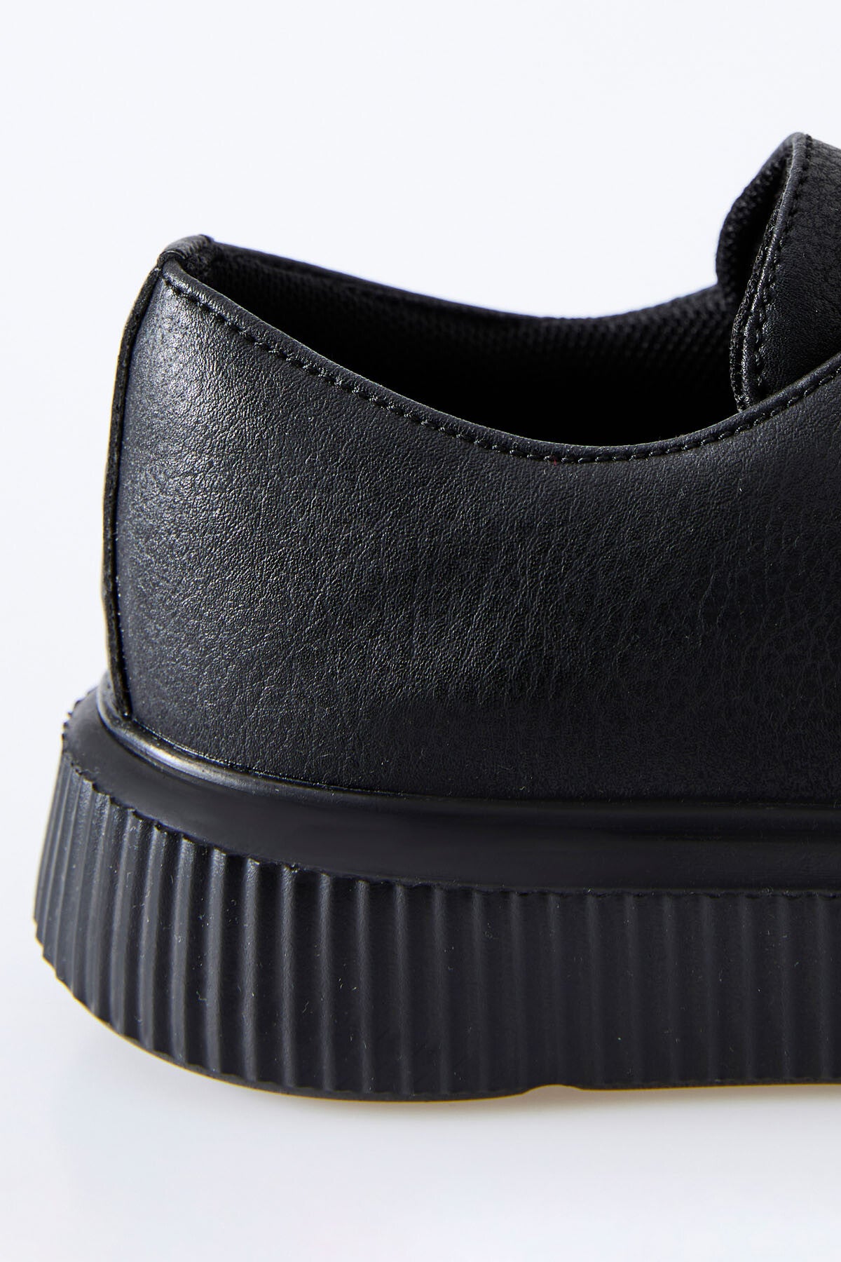 Black Laced Perforated PU Leather Men's Sports Shoe - 89129