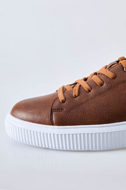 Perforated PU Leather Men's Sports Shoe with Lace - 89129