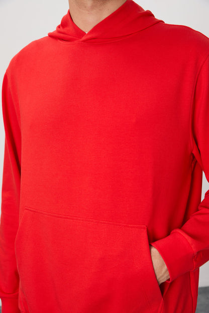 Fiesta Cotton Soft Textured Hooded Standard Fit Basic Men's Sweatshirt - 88362