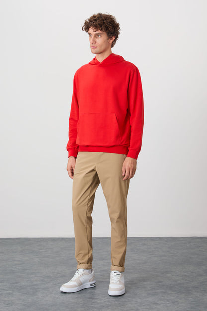Fiesta Cotton Soft Textured Hooded Standard Fit Basic Men's Sweatshirt - 88362