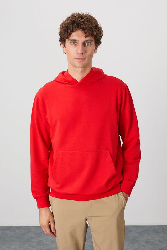 Fiesta Cotton Soft Textured Hooded Standard Fit Basic Men's Sweatshirt - 88362