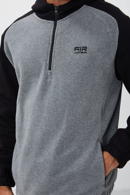Ruby Gray Melange Standard Fit Polar Men's Sweatshirt - 88300