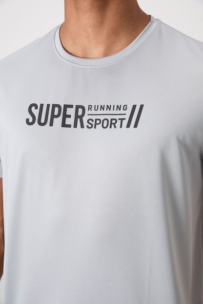 Breathable Textured Thin Flexible Standard Fit Men's Performance T-Shirt - 88385