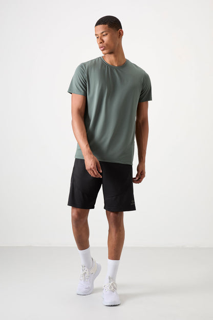 Breathable Textured Thin Flexible Standard Fit Men's Performance T-Shirt - 88388