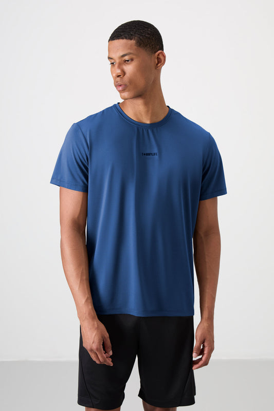 Parlament Polyester Breathable Textured Thin Flexible Standard Fit Men's Performance T-Shirt - 88384