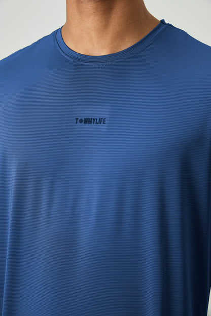 Parlament Polyester Breathable Textured Thin Flexible Standard Fit Men's Performance T-Shirt - 88384
