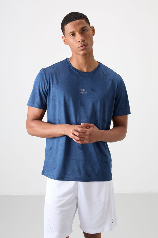 Parlament Polyester Breathable Jacquard Thin Flexible Standard Fit Men's Performance T-Shirt - 88397