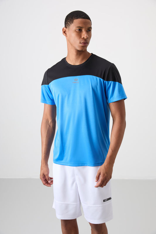 Breathable Textured Thin Flexible Standard Fit Men's Performance T-Shirt - 88386