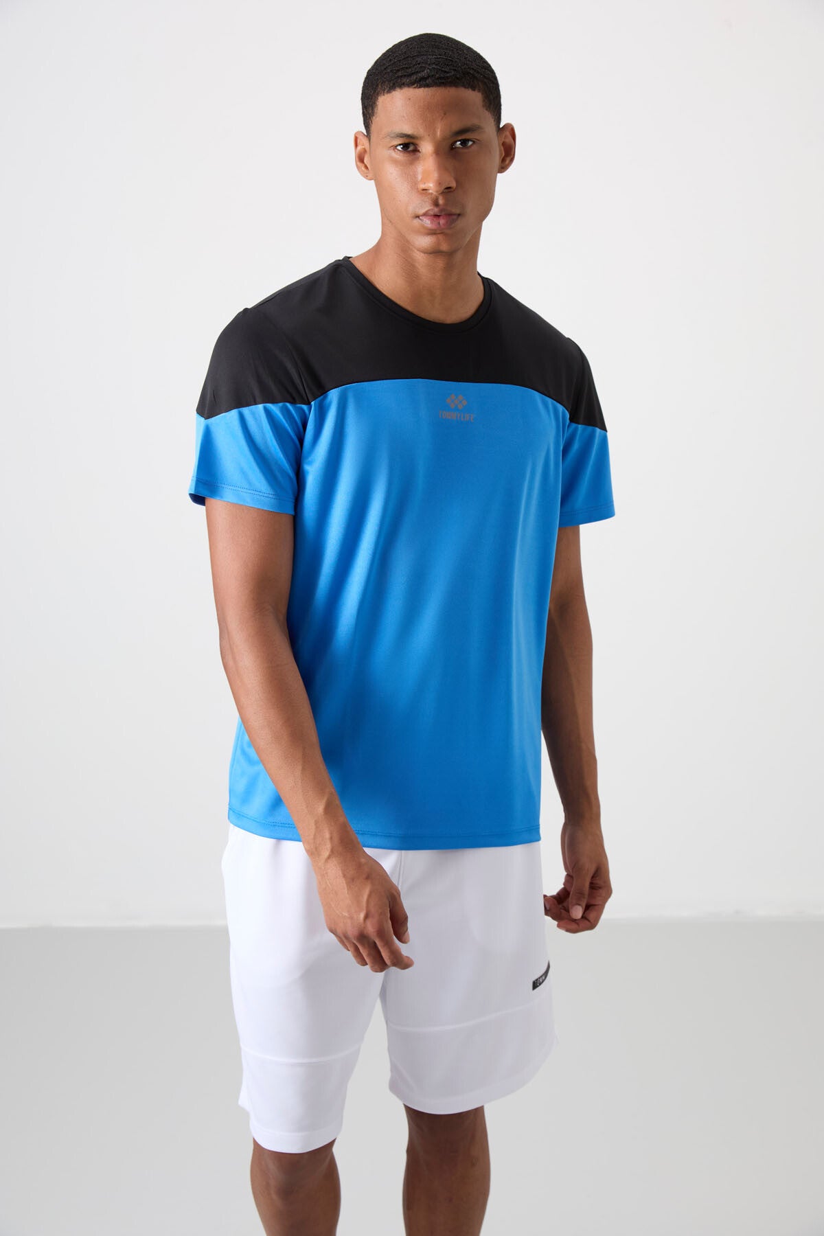Breathable Textured Thin Flexible Standard Fit Men's Performance T-Shirt - 88386