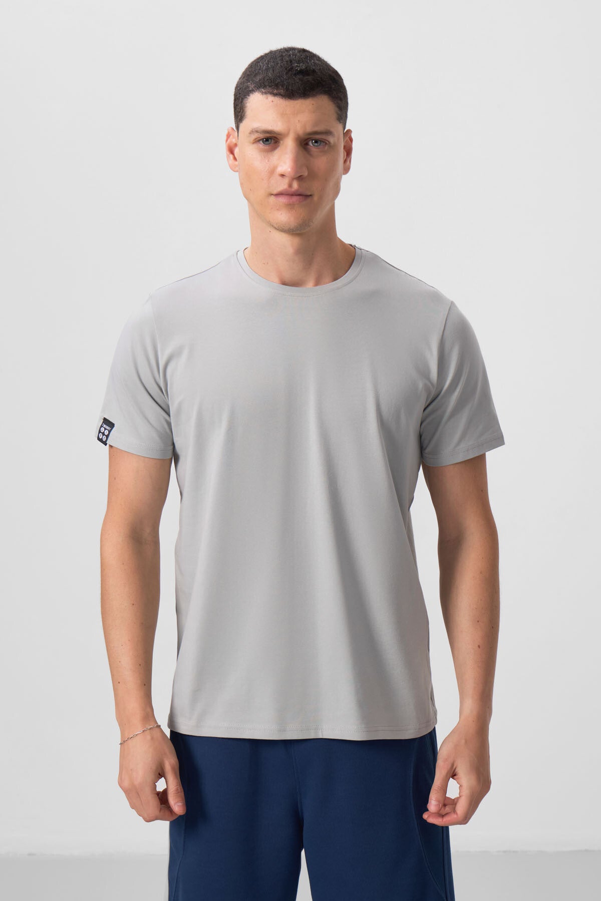 Stone Men Basic Short Sleeve Standard Fit O Collar T-shirt - 87911
