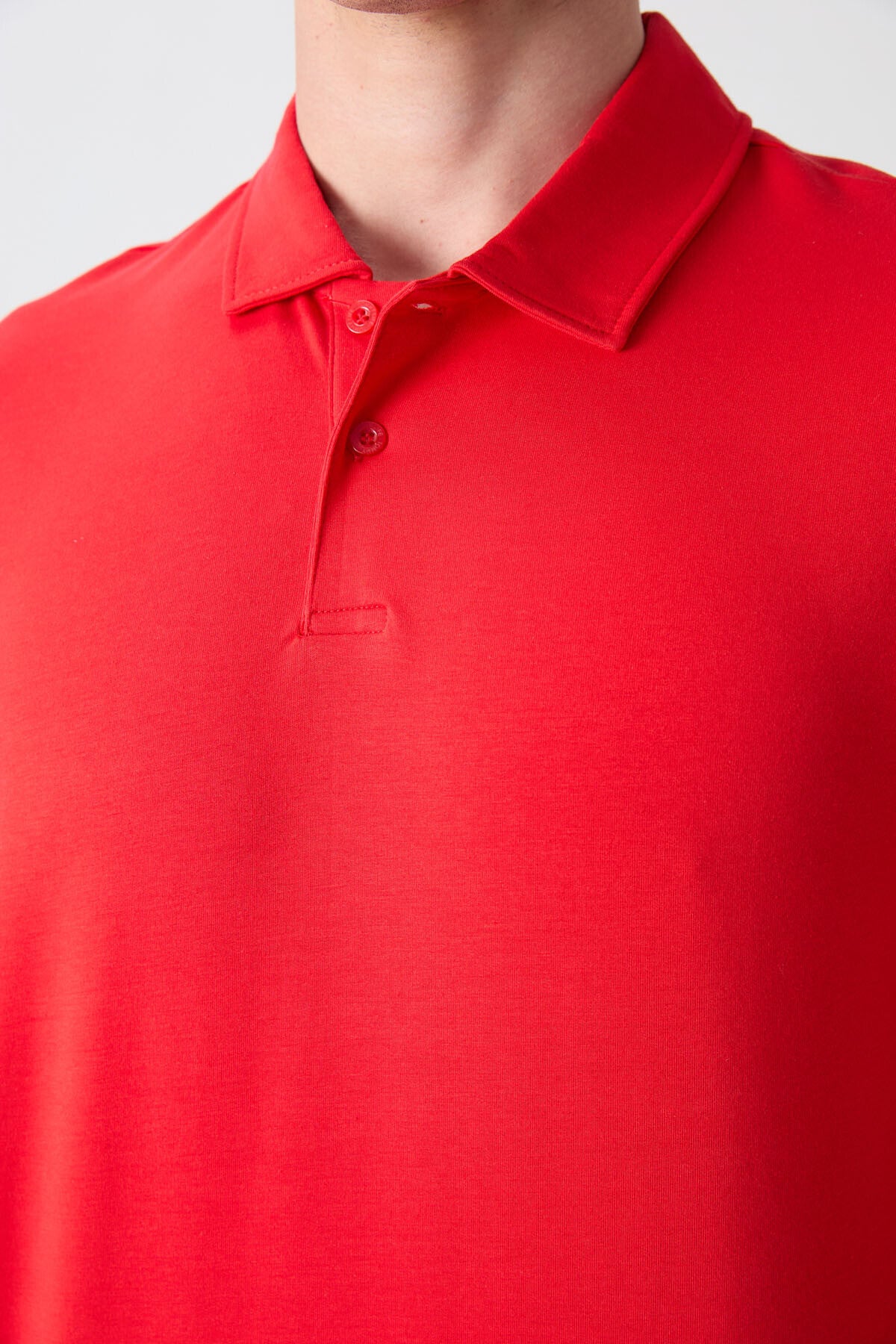 Fiesta Cotton Thick Soft Textured Standard Fit Basic Polo Collar Men's T-Shirt - 88351
