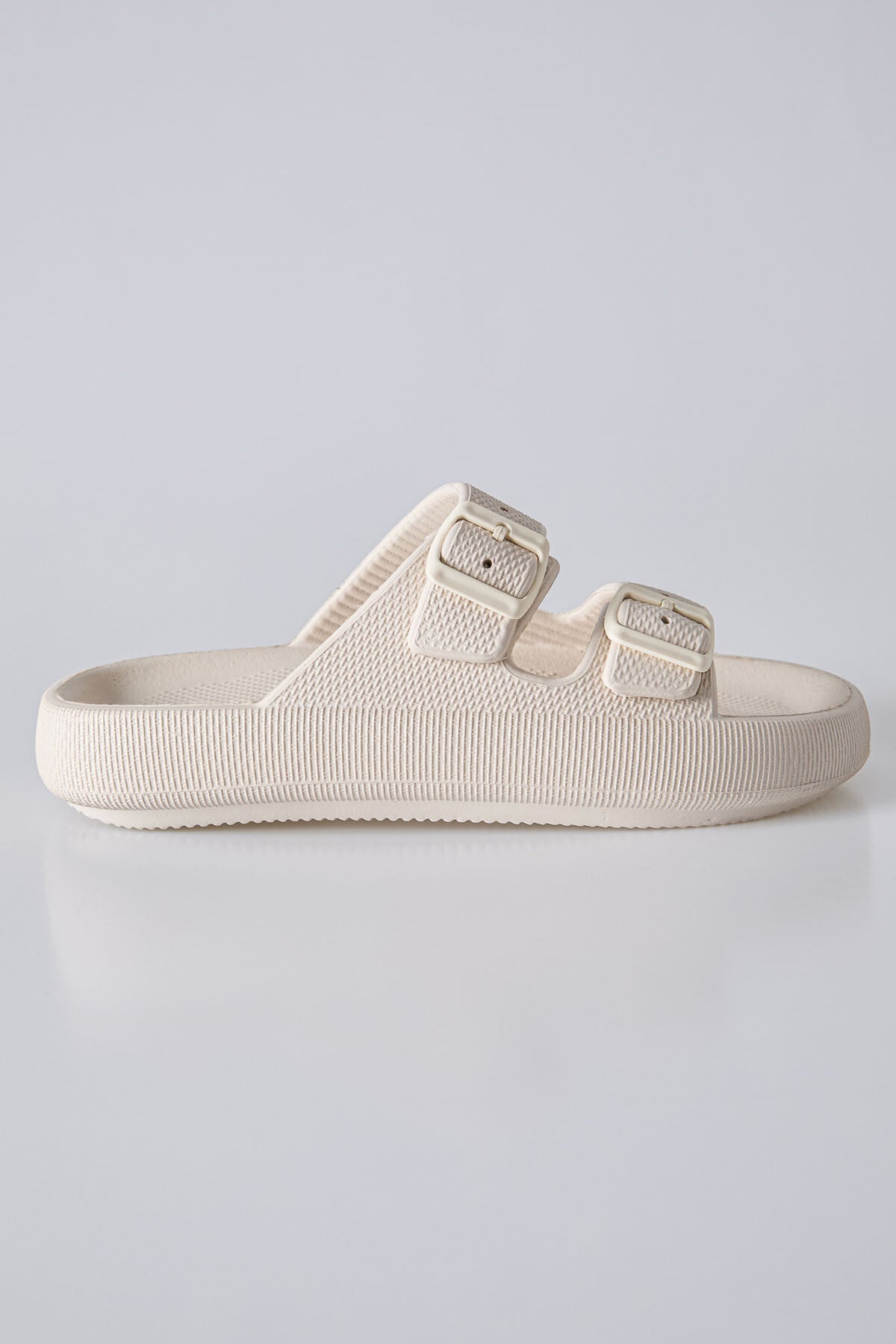 High Sole Double Buckle Men's Slipper -89302