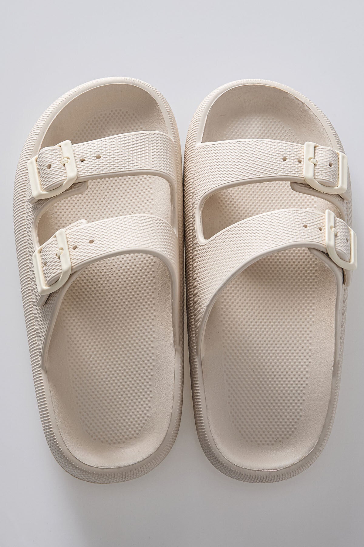High Sole Double Buckle Men's Slipper -89302
