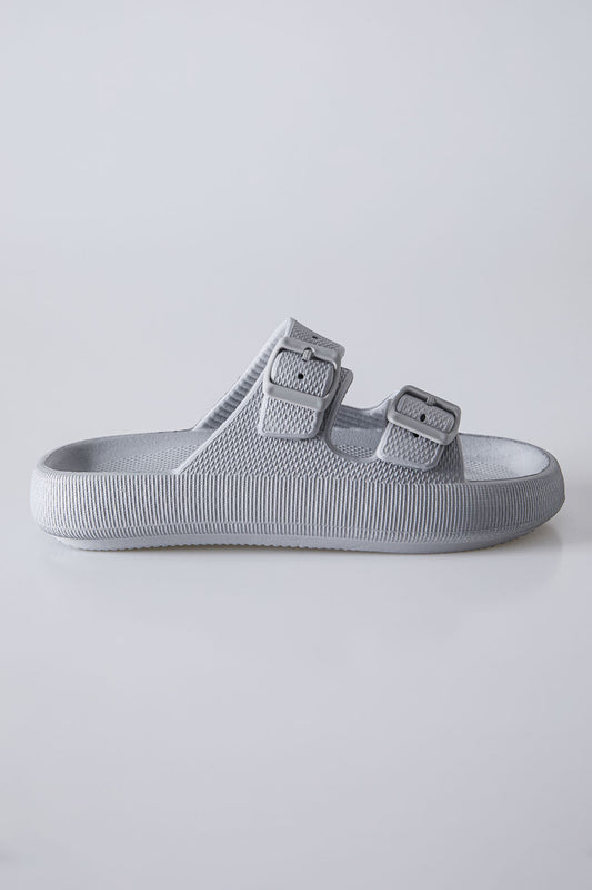 High-Heel Double Buckle Men's Slippers -89302