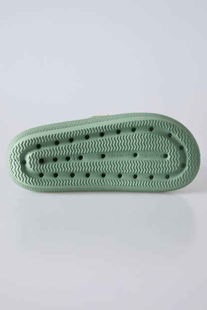 Mint green High-Soled Double Buckle Men's Slippers -89302