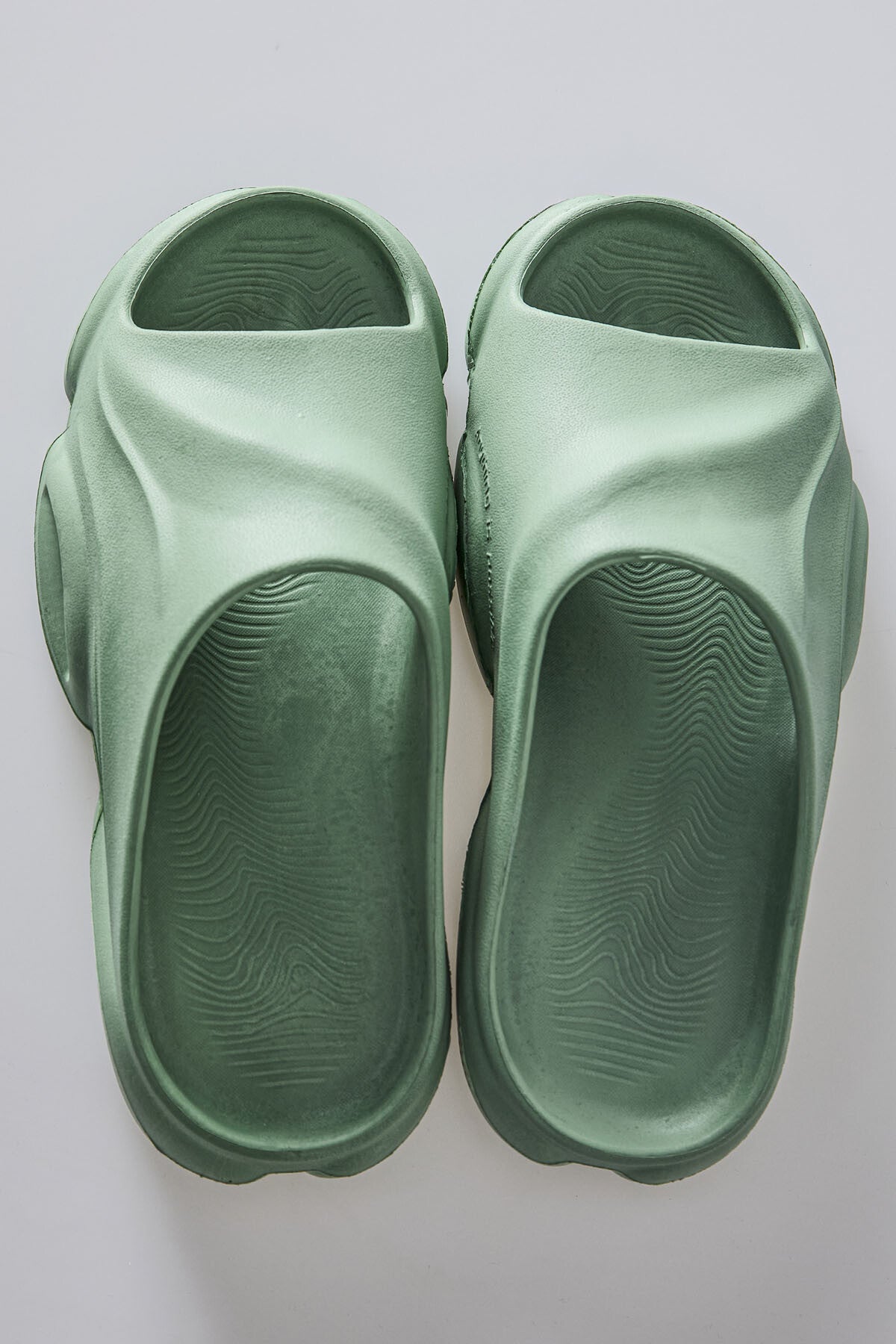 High Green Sole Banded Men's Slippers -89303