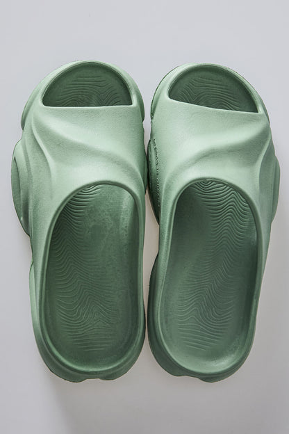 High Green Sole Banded Men's Slippers -89303