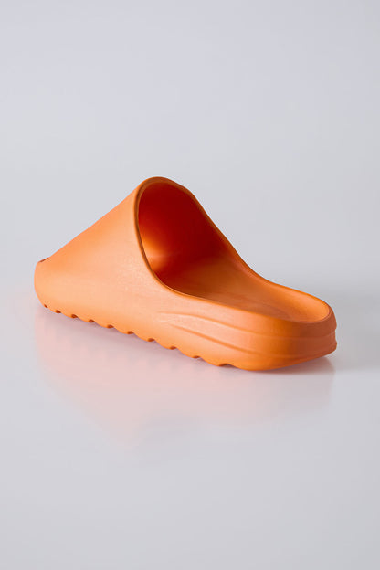 Orange High-Sole Strapped Men's Slippers -89301