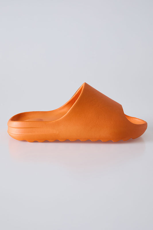 Orange High-Sole Strapped Men's Slippers -89301