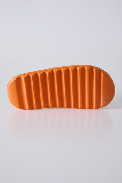 Orange High-Sole Strapped Men's Slippers -89301