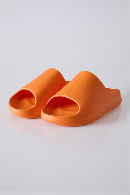 Orange High-Sole Strapped Men's Slippers -89301